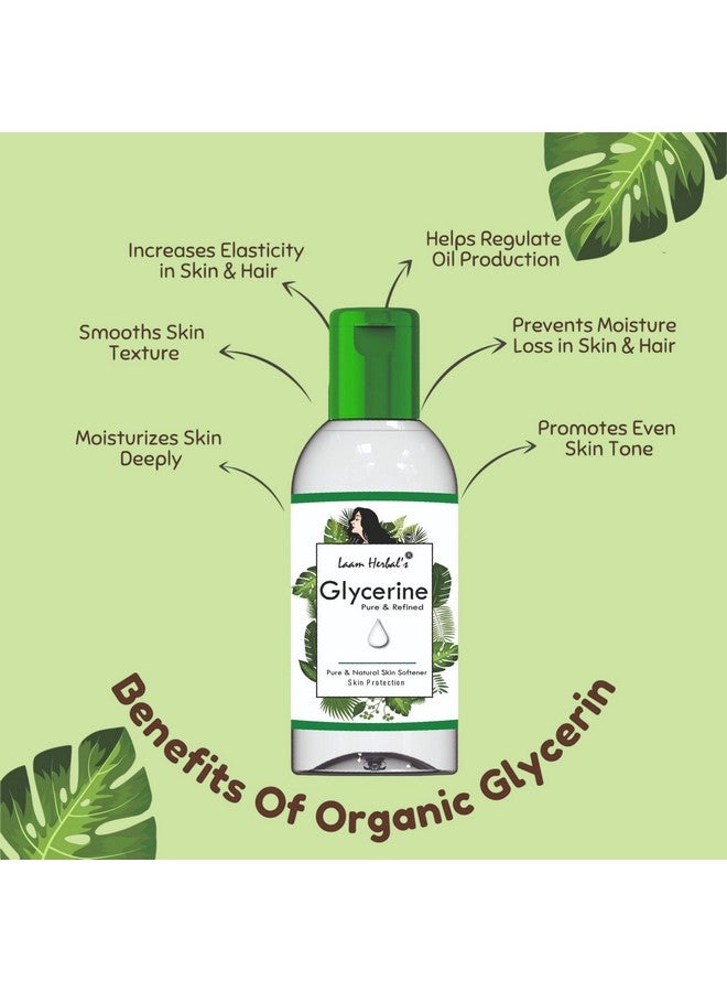 Laam Glycerine Pure & Refined | Multi-Purpose Vegetable Glycerine | Used For Chaffing, Moisturizing, Uneven Skin Tone, Dryness, Dark Spot, Wrinkles, Aging | Natural, Soft & Glowing Skin- 225 G - Image 2