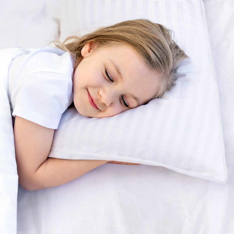 Utopia Bedding Youth Pillow (White, 2 Pack), 16x22 Kids Pillow for Sleeping, Soft and Breathable Cotton Blend Shell, Polyester Filling, Perfect for Kids Bed and Travel (Intended for Age 5 and up) - Image 3