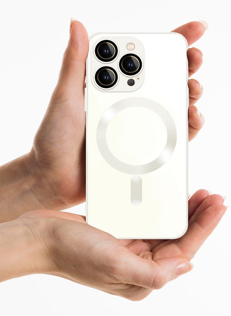 CATANES iphone 13 Pro Max Case and Cover With MagSafe Built-in High-Grade Material White - Image 4