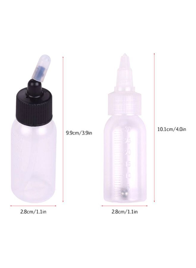NIBEMINENT 10-Piece Airbrush Paint Bottles With Scale Line Set White/Black - Image 2