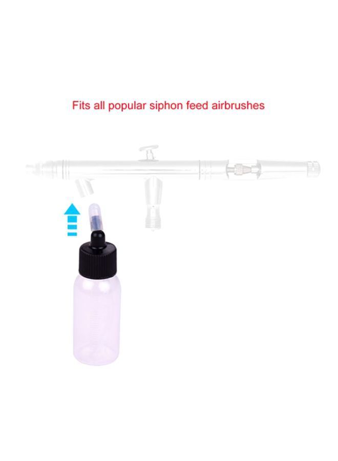 NIBEMINENT 10-Piece Airbrush Paint Bottles With Scale Line Set White/Black - Image 4