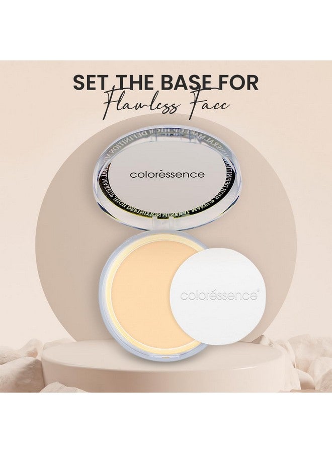 كالرسينس بودرة مضغوطة Coloressence Perfect Tone مع منفاخ تطبيق مجاني | بودرة تثبيت المكياج غير اللامعة | بودرة الوجه للتحكم في الزيوت | خفيفة الوزن | قابلة للبناء | مناسبة لجميع أنواع البشرة | داكن، 70 جم، بيج - Image 2