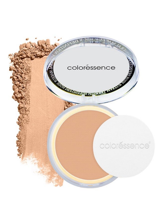 كالرسينس بودرة مضغوطة Coloressence Perfect Tone مع منفاخ تطبيق مجاني | بودرة تثبيت المكياج غير اللامعة | بودرة الوجه للتحكم في الزيوت | خفيفة الوزن | قابلة للبناء | مناسبة لجميع أنواع البشرة | داكن، 70 جم، بيج - Image 1