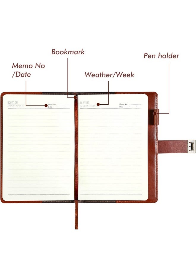 Diary With Lock, Refillable Journal With Lock Diary Organizer With Pen, Vintage Faux Leather A5 College Ruled Lined Pages Locking Journal Notebook - pzsku/Z6783C73D272DB94089FBZ/45/_/1731926084/274451f4-338b-43cd-b6bf-683313c9b9e8