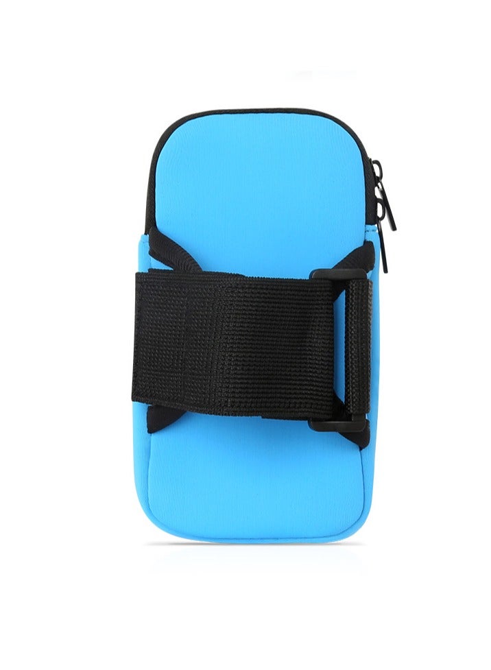 Generic Arm Bag Universal Waterproof Multifunctional Double Pouch Sports Armband with Earphone Hole fit All Below 6 Inch Cellphone for Running, Gym, Outdoor, Workout  - Image 5