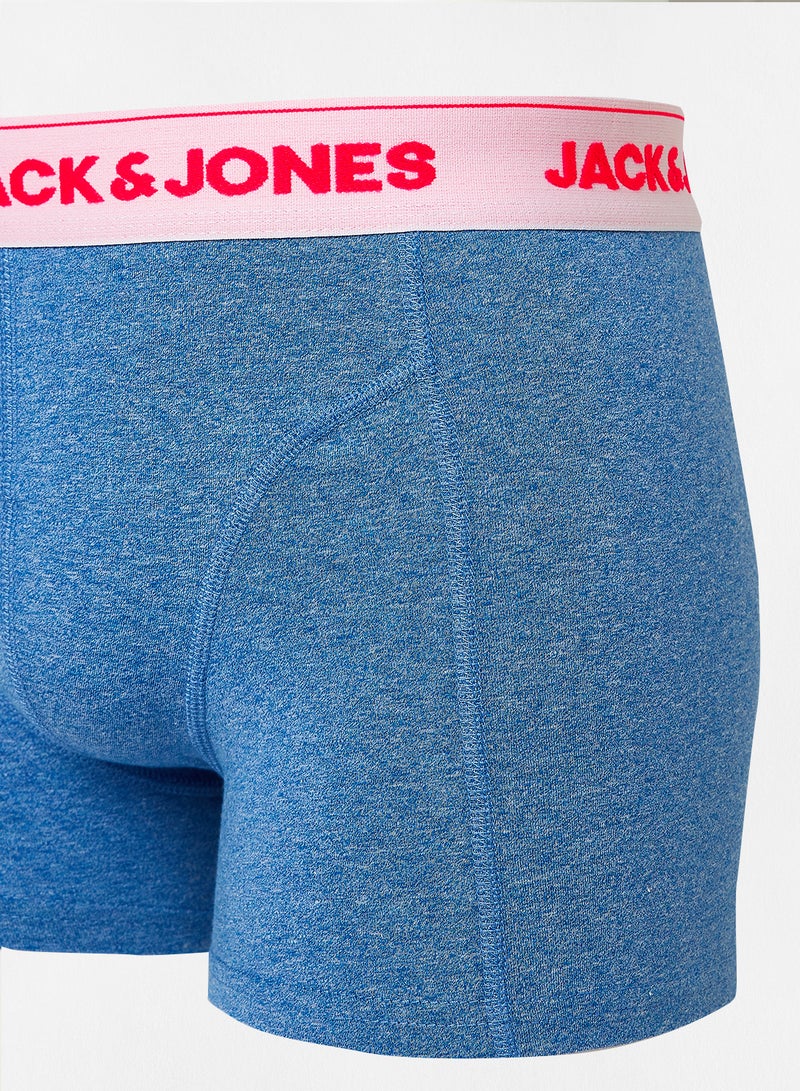 JACK & JONES Logo Band Melange Trunks (Pack of 3)  - Image 4