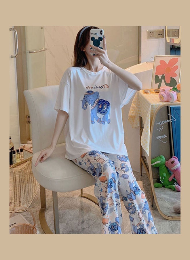 NIBEMINENT Short Sleeve T-Shirt And Pyjama Set Multicolour 