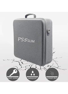 TYCOM PS5 SLIM Travel Storage Bag for Ps5 Slim Shockproof Hard Shell Bag Luxury Waterproof Shoulder Bag for Playstation 5 Slim Console & Accessories Storage Organizer Single Grey  - Image 3