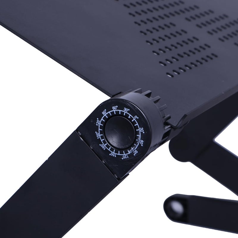 Aluminium Laptop Desk Foldable Bed Table with Mobile Phone Groove - Image 5