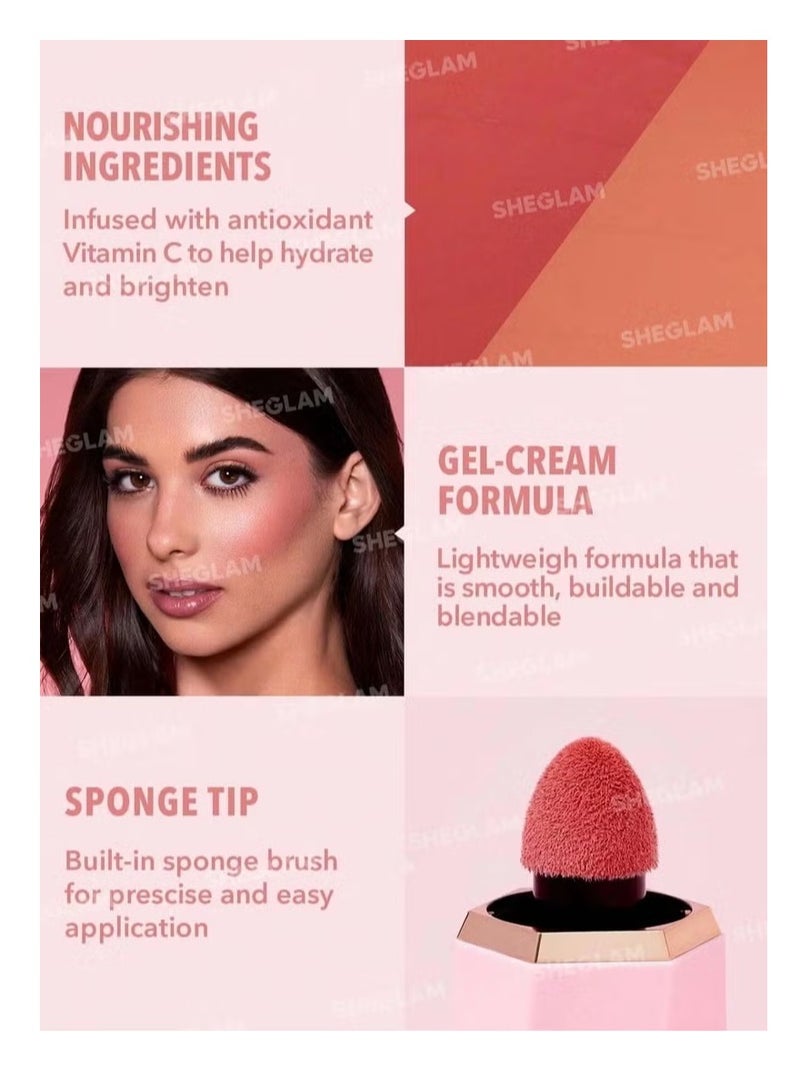 SHE Color Bloom Liquid Blush Matte Finish-Love Cake  Gel Cream Blush  Long Lasting Non-Fading Highly Pigmented Lightweight Long Wear Smooth Blusher Love Cake - Image 5