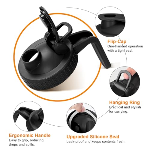 NIJIALGEXPY 64oz Glass Pitcher with Lid, 2 Quart Mason Jar Pitchers with Lid and Spout, Wide Mouth Breast Milk Pitcher Glass Jug Sun Tea Pitchers, Cold Brew Coffee pitcher, Fridge Container for Water, Juice, Tea - Image 3