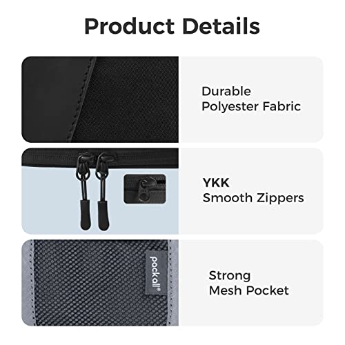pack all Large Pencil Case with Zipper, Multi-Compartment Organizer Pouch for Pens & Makeup, Portable Stationery Bag for Office, School, Travel (Black) - Image 5