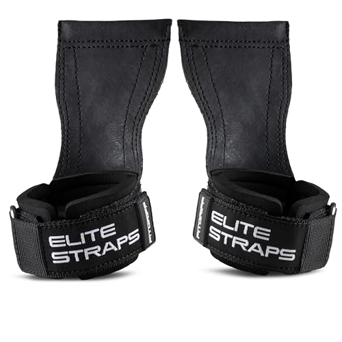 Fitgriff Elite Straps Lifting Wrist Straps Rubber Grips for Weightlifting Gym Workout Deadlift AntiSlip Revolution for Men and Women Black XS - Image 1