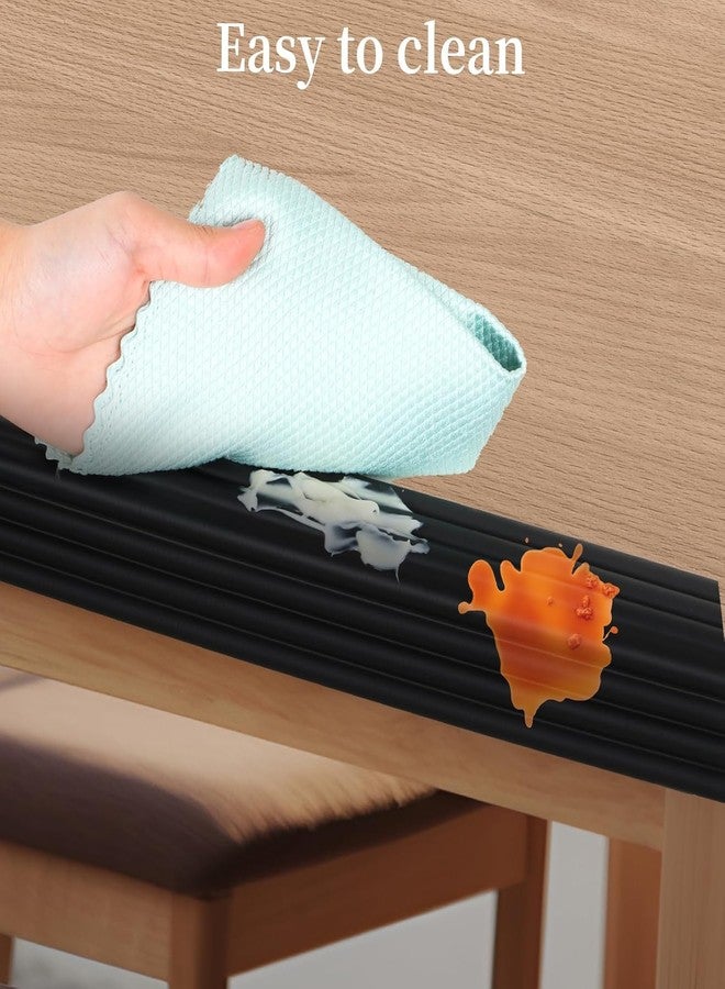JEMICA Corner Protector for Baby, Widen Edge Protector with Adhesive Backing, Baby Proofing Edge Corner Protect Self Adhesive Furniture Guard Bumper for Table, Desk, (2 Meter) (Black) - Image 5