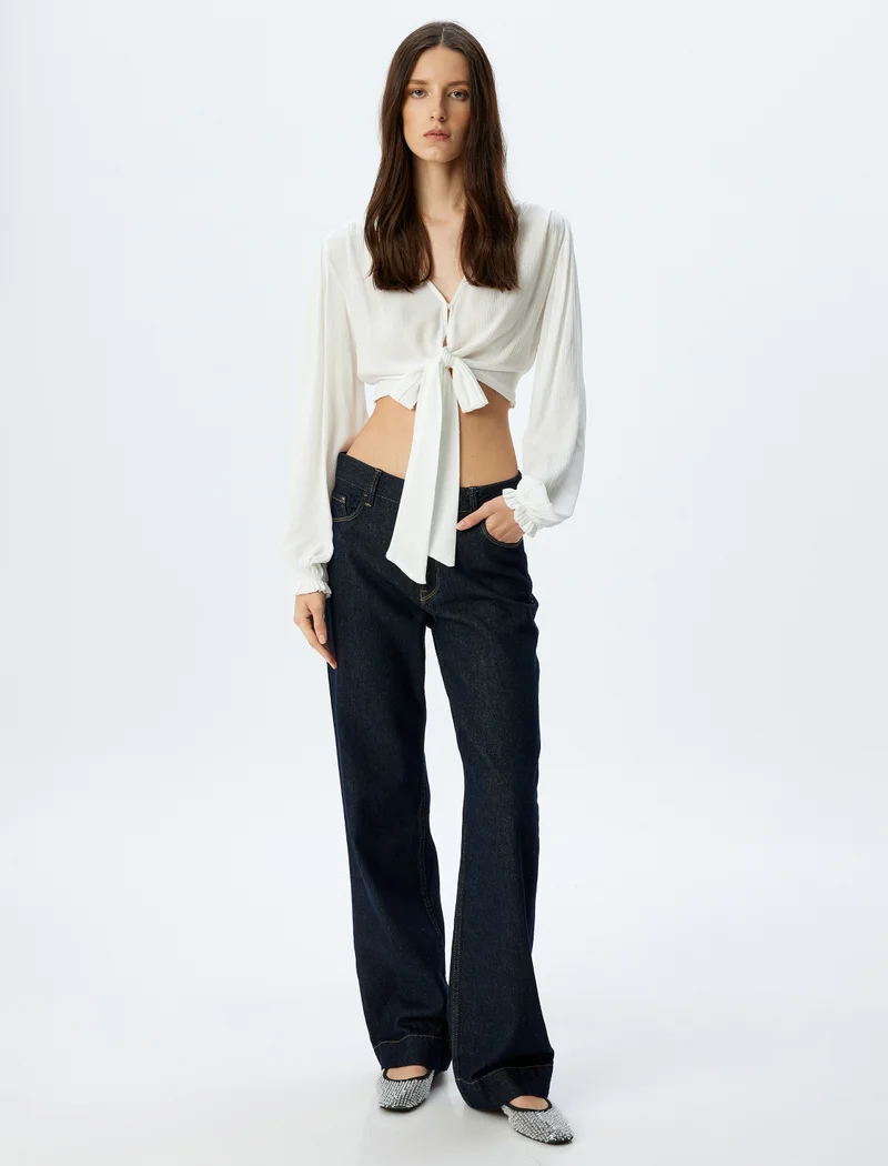 كوتون Crop Blouse
