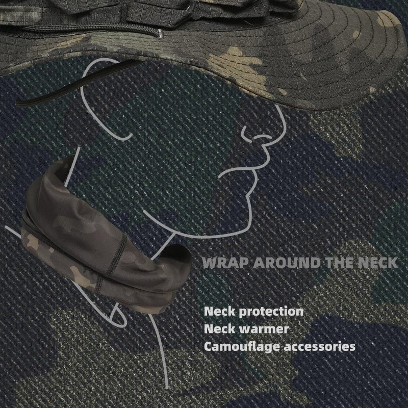 XY3545HS Camo Neck Gaiter Face Mask Ski Scarf for Men&Women UV Protection Windproof for Fishing Hunting Cycling - Image 2