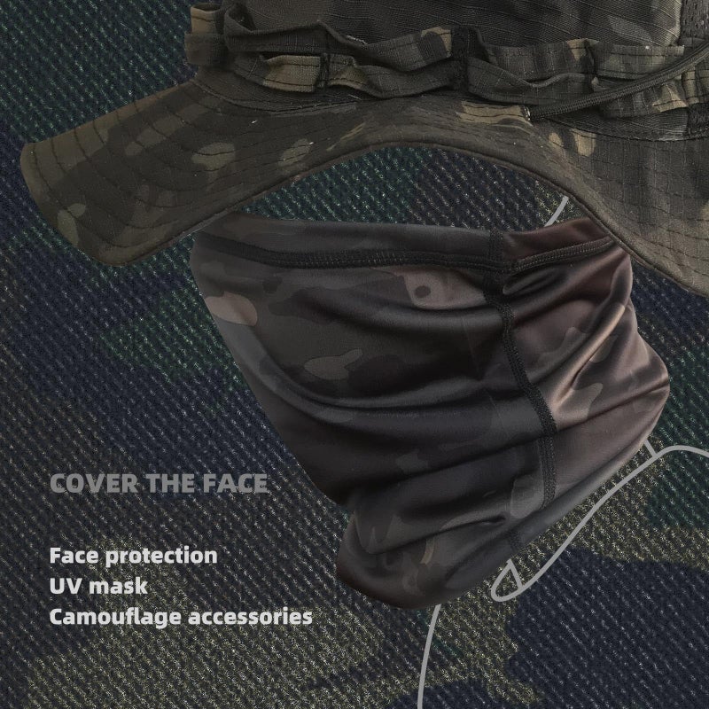 XY3545HS Camo Neck Gaiter Face Mask Ski Scarf for Men&Women UV Protection Windproof for Fishing Hunting Cycling - Image 3