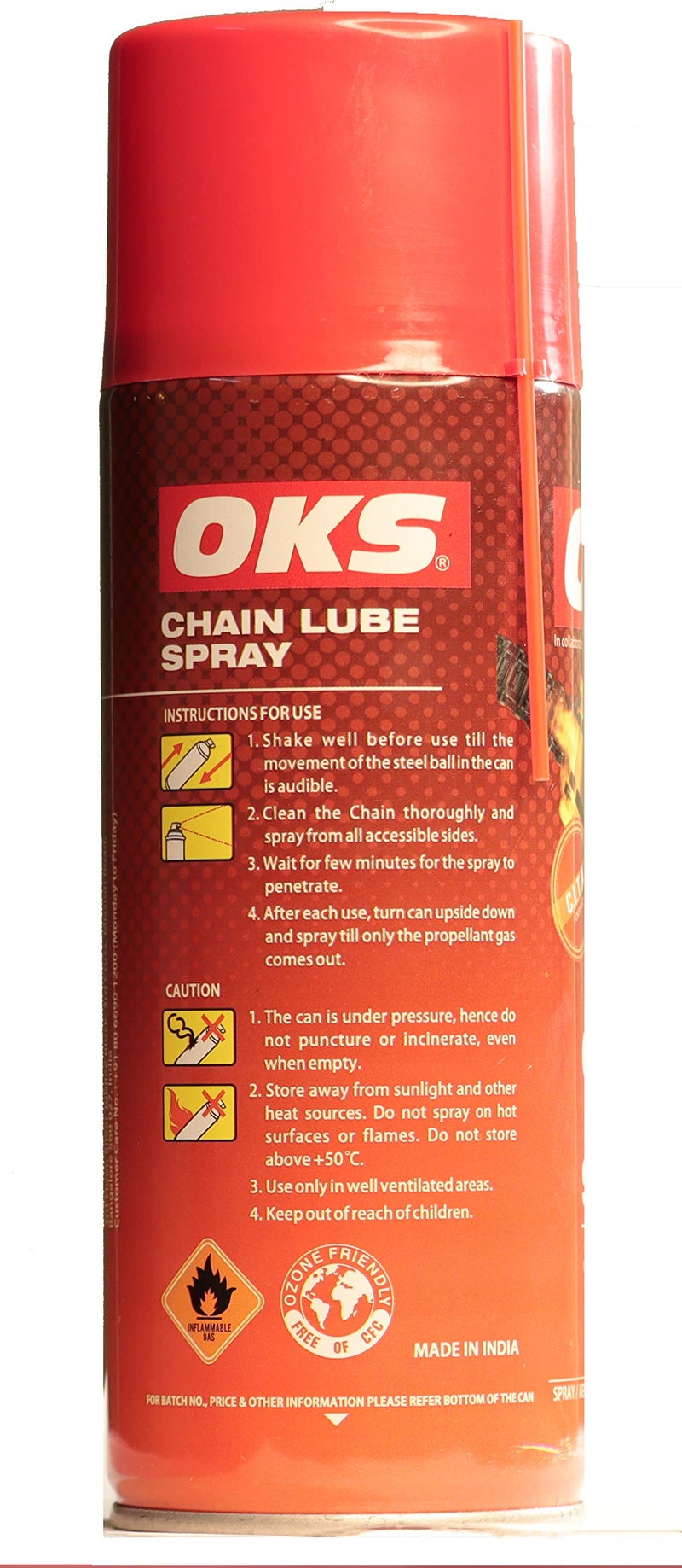 OKS German Chain Lube Spray 500 ml - Image 2