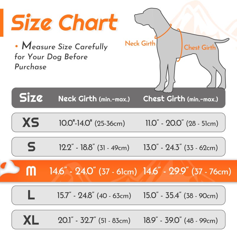 Eagloo Dog Harness Medium Sized Dog, No Pull Service Vest with Reflective Strips and Control Handle, Adjustable and Comfortable for Walking, No Choke Pet Harness with 2 Metal Rings, Orange, M - Image 2