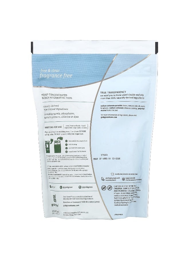 Grab Green Grab Green, Bleach Alternative Powder Detergent Pods, Fragrance Free, 24 Loads, 12.6 oz (360 g)  - Image 2