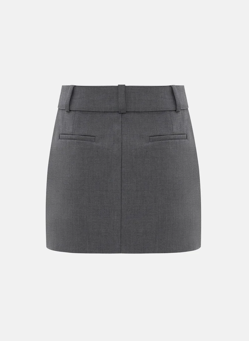 Lichi  Straight mini skirt with matching belt for Women | Best Price UAE