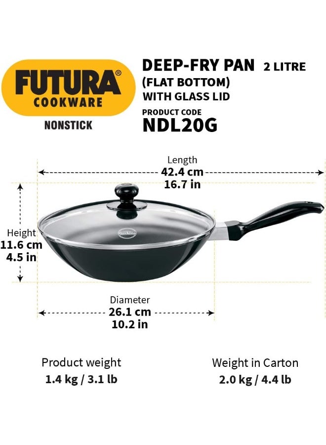Hawkins مقلاة هوكينز فوتورا العميقة مع غطاء زجاجي سعة ٢ لتر - Image 3