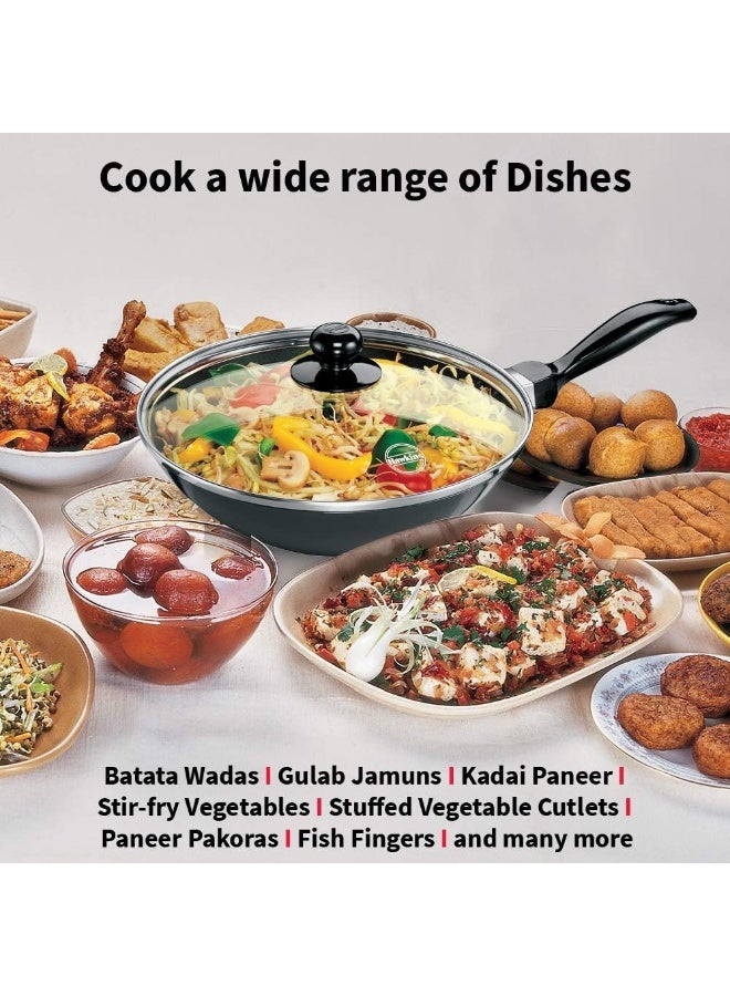 Hawkins مقلاة هوكينز فوتورا العميقة مع غطاء زجاجي سعة ٢ لتر - Image 5