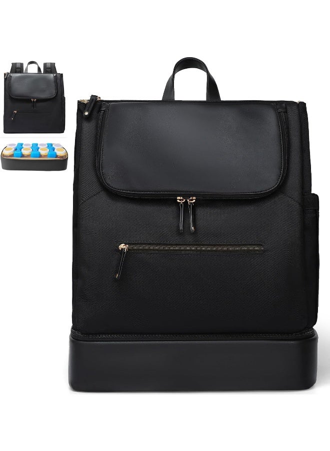 MOMINSIDE حقيبة ظهر مومينسايد لحفاضات الأطفال مع 15 جيباً - Image 1