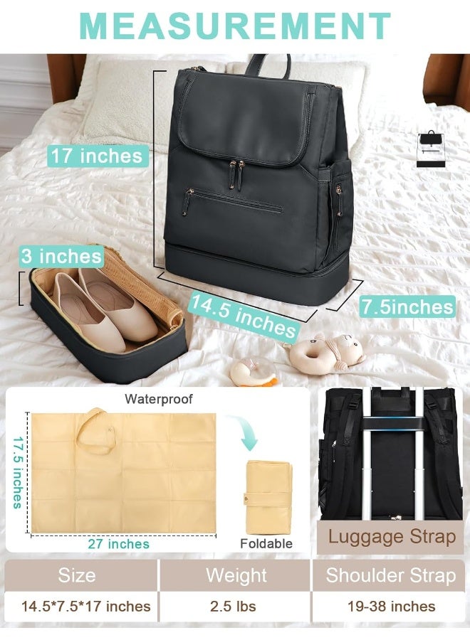 MOMINSIDE حقيبة ظهر مومينسايد لحفاضات الأطفال مع 15 جيباً - Image 5