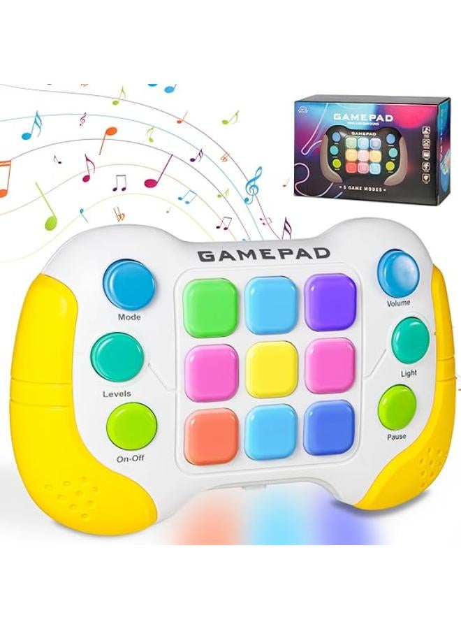 Gamepad Fast Push Fidget Toys Handle, Flashing Handheld Game for Kids Teens Adults, Electronic Brain & Memory Game, Quick Push Buttons Gamepad, Xmas Birthday Gifts STEM Toys for Boys Girls