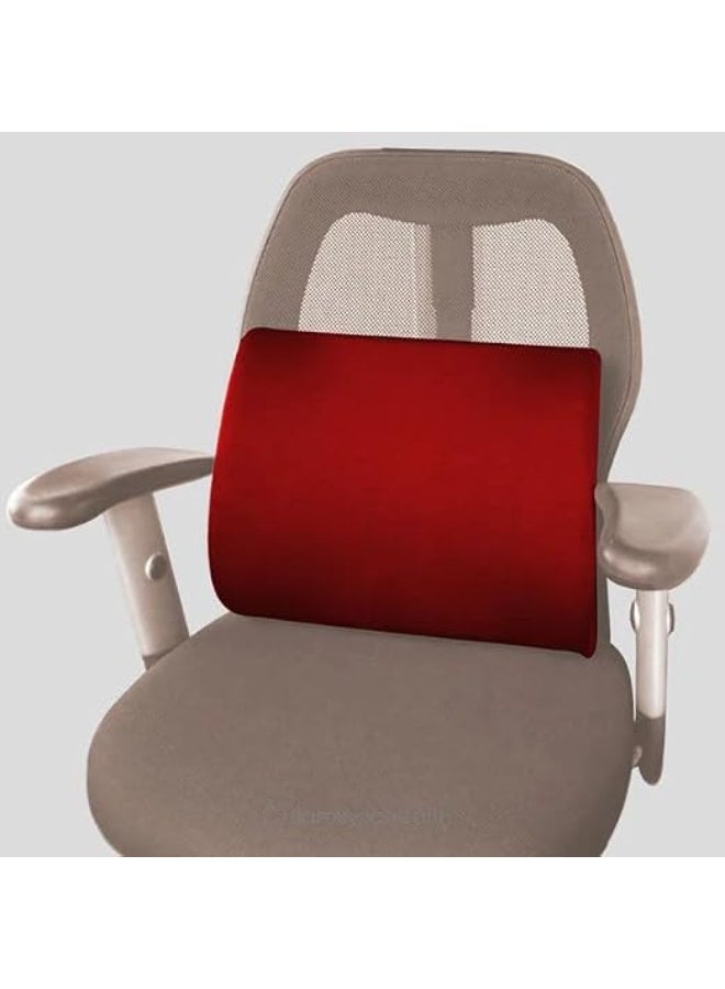 Flamingo Orthopedic Foam Backrest Pillow | Memory Foam Back Rest Cushion for Pain Relief | Lumbar Support Backrest Cushion for Office Chairs & Cars | Small | Brown | - Image 1