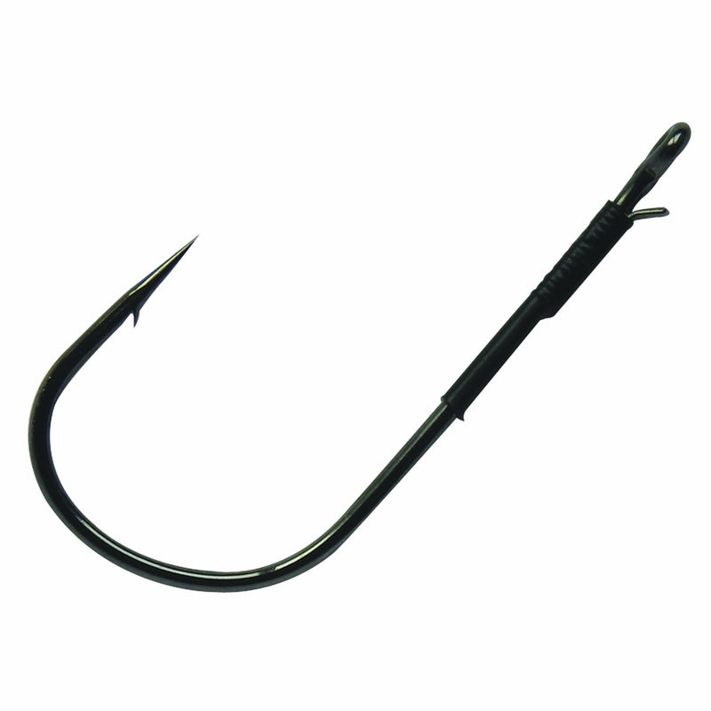 Gamakatsu Super Heavy Cover Worm Hook with Wire Keeper, Black - Image 3