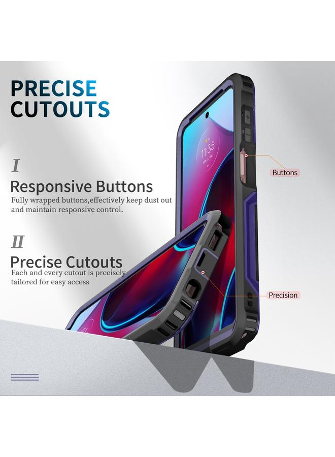 S-TOP Case For Motorola Moto G Stylus 4G / 5G 2022 3 in 1 Ring Holder PC + TPU Phone Case - Image 5