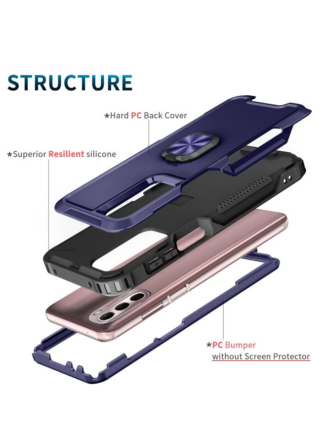 S-TOP Case For Motorola Moto G Stylus 4G / 5G 2022 3 in 1 Ring Holder PC + TPU Phone Case - Image 3