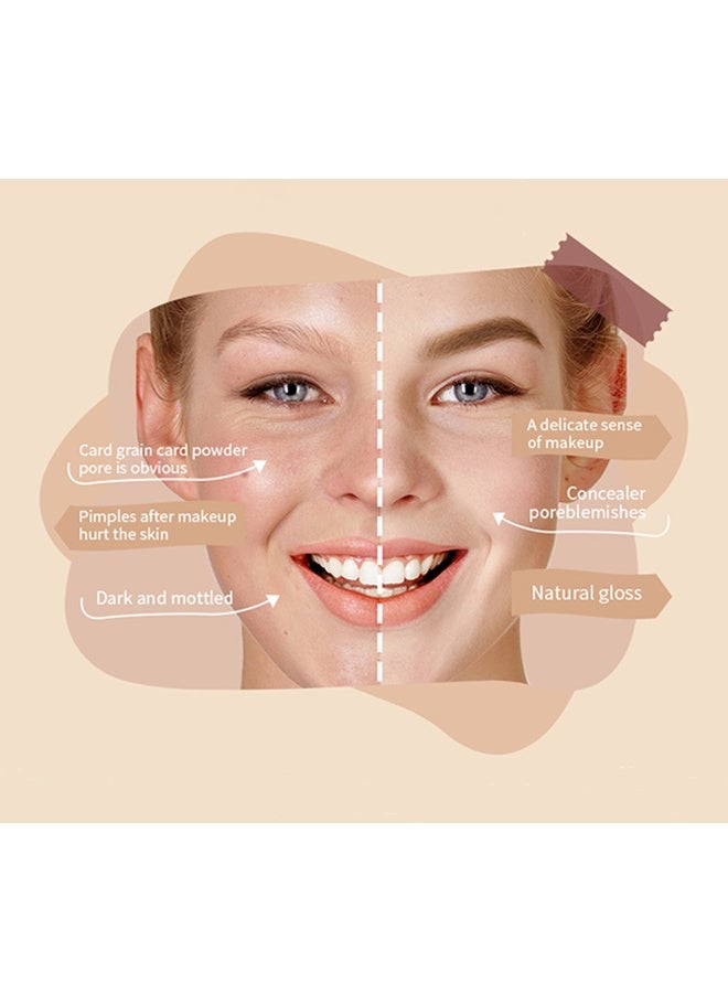 OCHEAL BB Liquid Foundation Color Correcting Long Lasting Makeup Full Coverage Lightweight, Flawless&Moisturizing Instant Age Rewind BB Cream Sunscreen SPF50PA++++ (02# Natural) - Image 4