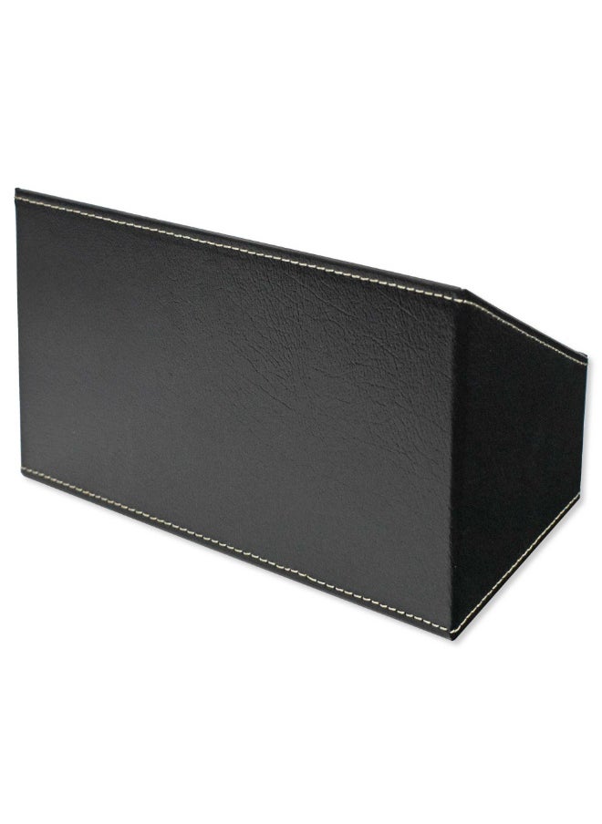 FIS Paper and Envelope Holder for Desk Set German Bonded Leather Material Size:25x11x12.8cm with Box-Black-FSDSEHBLBK  - Image 5