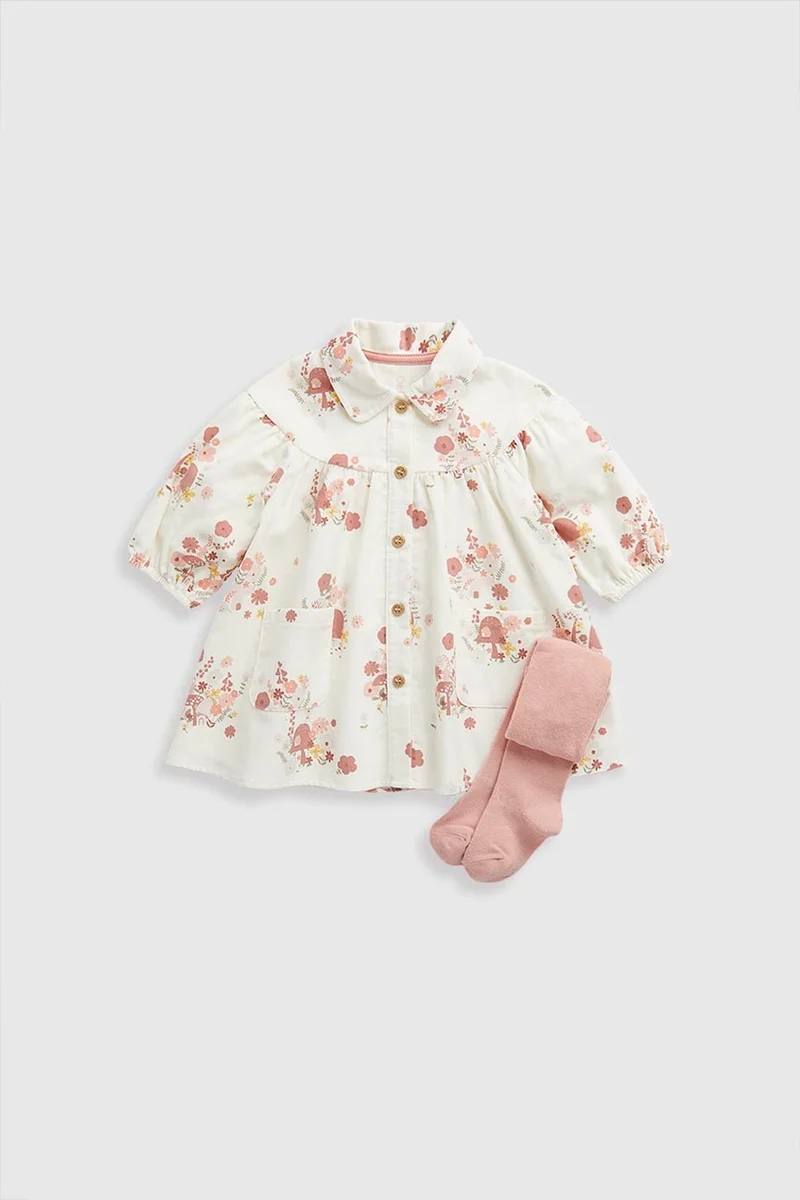 مذركير Cord Shirt Dress and Tights Set