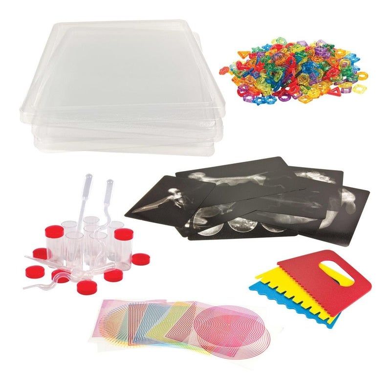 Roylco Roylco Educational Light Cube Accessory Kit Glowing Light Table Starter Kit for Classroom  - Image 1
