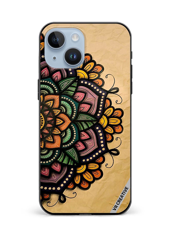 VR CREATIVE Protective Case Cover For Apple iPhone 15 Plus Mandala Design Multicolour - Image 1