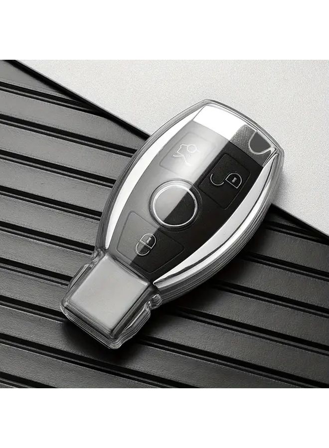 TPU Car Key Case Cover Transparent Black Set For Mercedes Benz A B C E R Class GLS GLA GLK GLC CLS CLA AMG W204 W205 W212 W463 W176 - Image 4