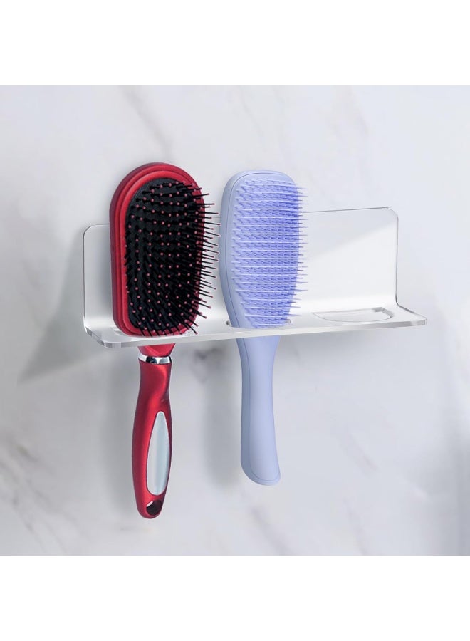 TPGP Hair Brush Holder - Transparent Wall Mounted Hair Brush Holder for Bathroom, Stylish Acrylic Hair Brush Holder for Women, Perfect Hair Tool Storage Solution, Hair Brush Holder Organizer  - Image 1
