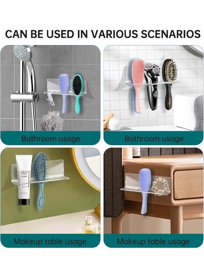 TPGP Hair Brush Holder - Transparent Wall Mounted Hair Brush Holder for Bathroom, Stylish Acrylic Hair Brush Holder for Women, Perfect Hair Tool Storage Solution, Hair Brush Holder Organizer  - Image 3