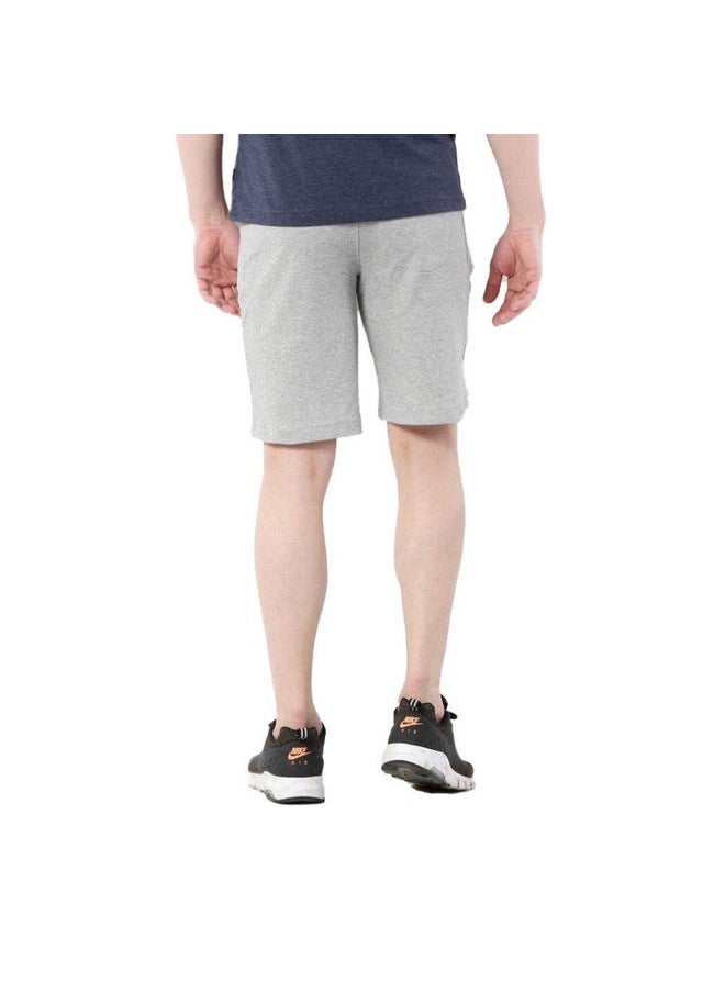 Van Heusen Van Heusen Athleisure Men Knit Shorts - Cotton Rich - Smart Tech, Easy Stain Release, Anti Stat, Ultra Soft, Moisture Wicking_50002_Grey Melange_L  - Image 2