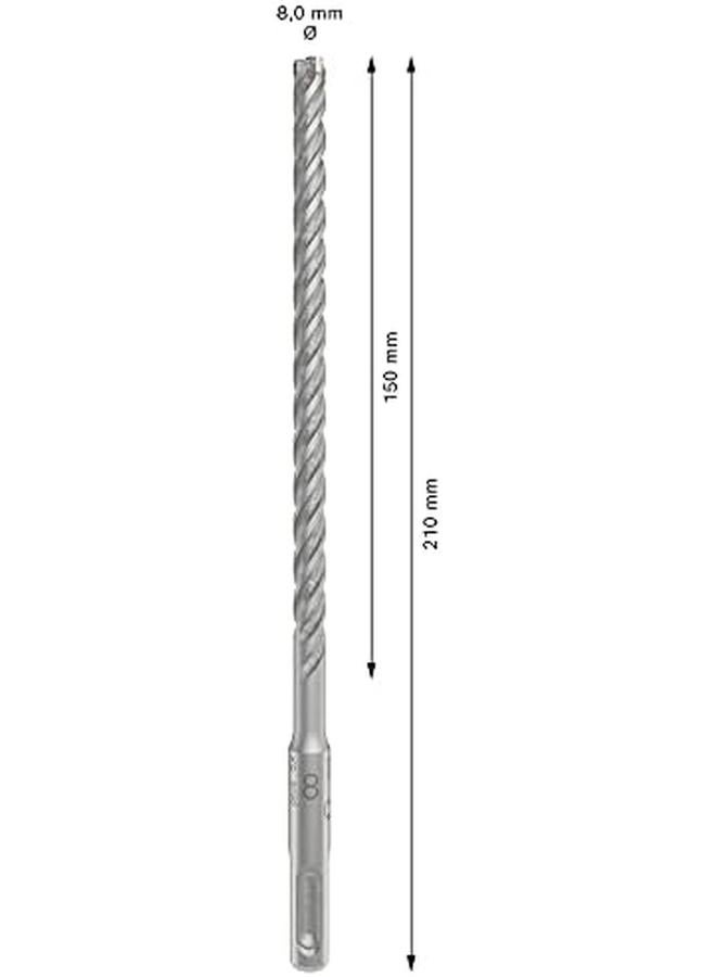 BOSCH Sds Plus 5X Hammer Drill Bit Fast Dust Removal For Increased Drilling Speeds And Reduced Wear Fits All Sds Plus Rotary Hammer Drills 8 Mm Diameter 210 Mm Length 1 Pcs - Image 2
