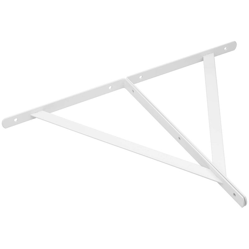 Acrux7 12 Pack White Steel Shelf Brackets 12x8inch - Heavy Duty L Brackets with Screws, White Metal Shelf Brackets - Perfect for DIY Shelves - Image 2