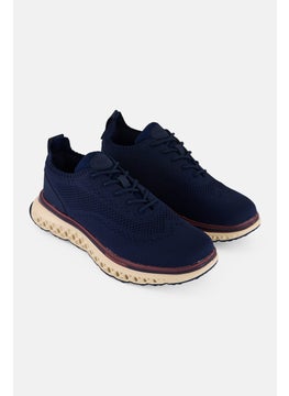 Algspar Men Lace Up Casual Outdoor, Navy  - Image 1