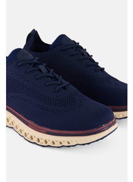 Algspar Men Lace Up Casual Outdoor, Navy  - Image 4