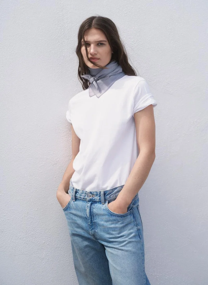 MANGO Cotton short-sleeved t-shirt