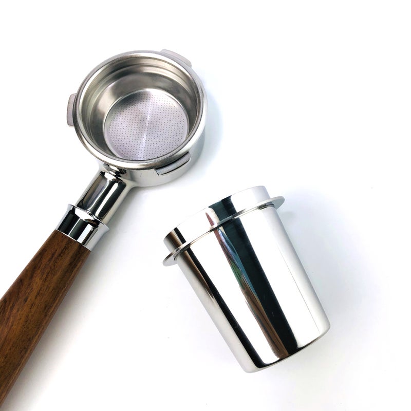 Niche Bean Coffee Grinder Powder Collector Compak R120 Coffee Grinder Powder Cup Coffee Machine Handle Powder Cup(54 handle powder Cup type 2 stainless steel primary color) - Image 2