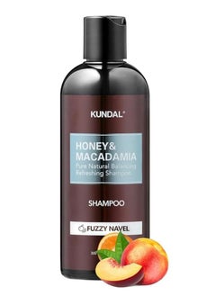 KUNDAL KUNDAL Natural Hair Shampoo [Fuzzy Navel Scent] Nourishing for Dry Hair with Honey, Argan, Macadamia Oils - Paraben & Sulfate Free, 10.14 oz (300ml)  - Image 1